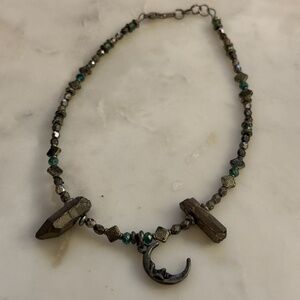 Beaded Moon and Labradorite Chocker